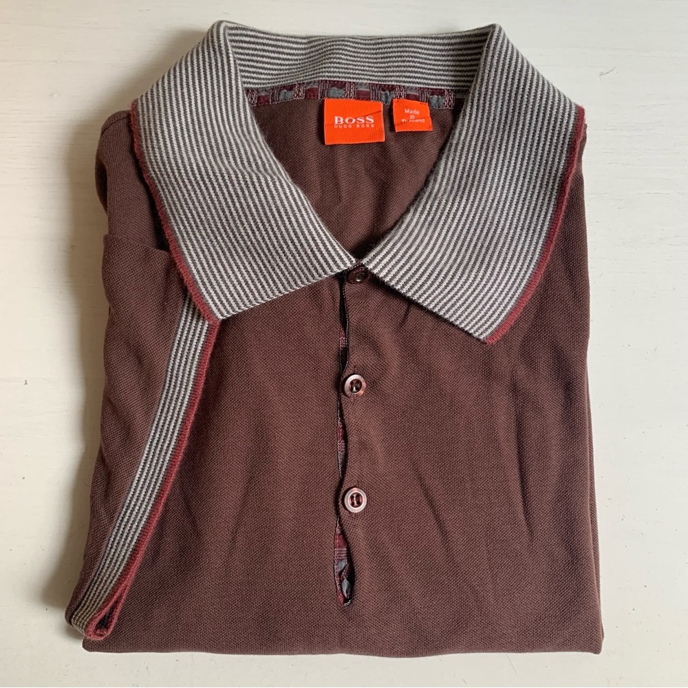 Hugo Boss Brown Polo Shirt Size XXL